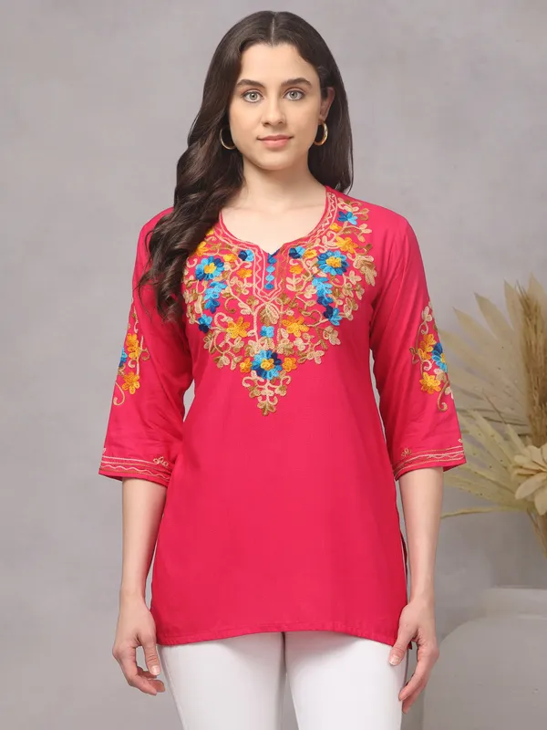 Pink-Short_Kurti