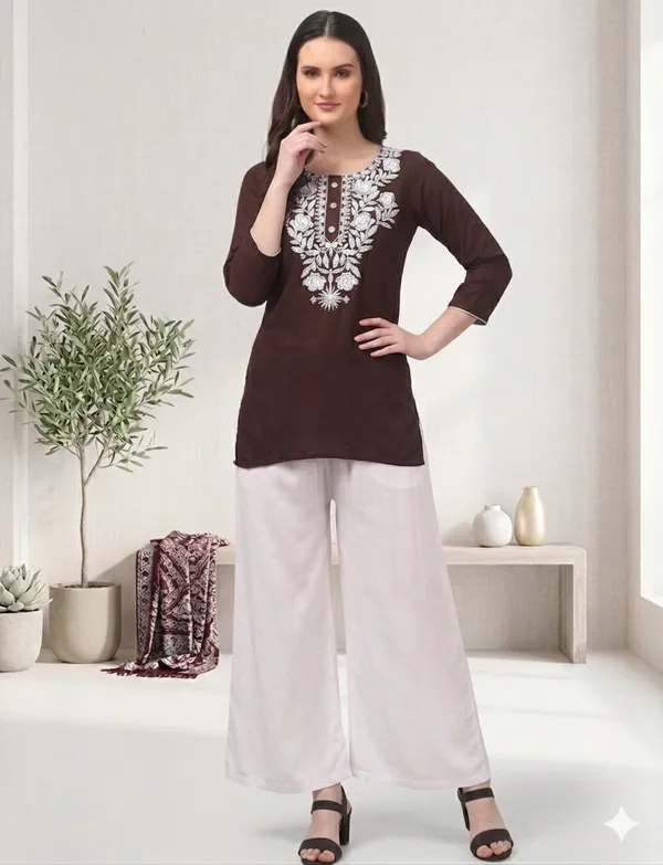 Brown-Kurta_Palazzo_Set