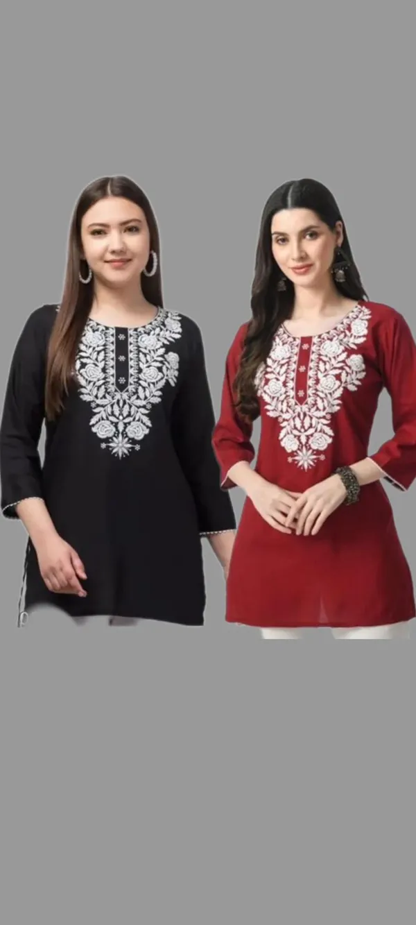 Black_And_Red_Straight_Fit_Embroidered_Kurti_for_Women