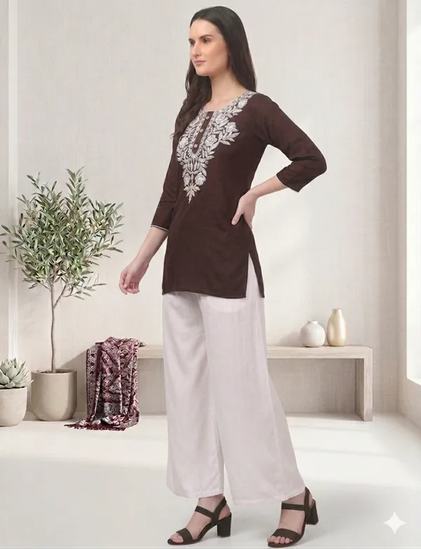 Brown-Kurta_Palazzo_Set