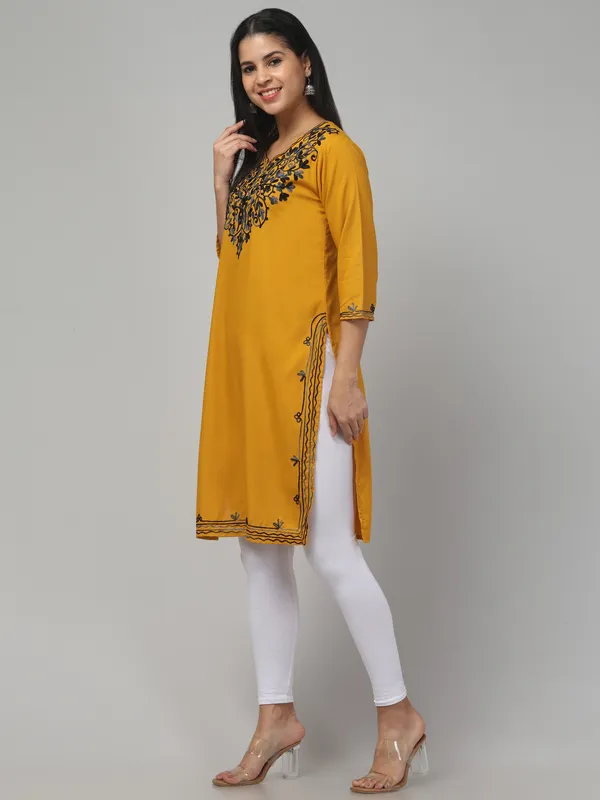 Mustard-Straight_Kurta