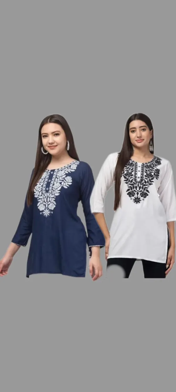 Blue_Floral_Straight_Kurti_for_Women
