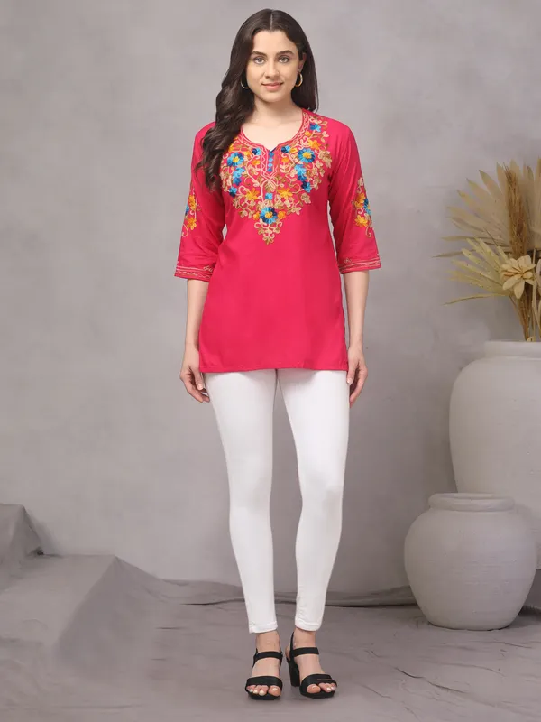 Pink-Short_Kurti