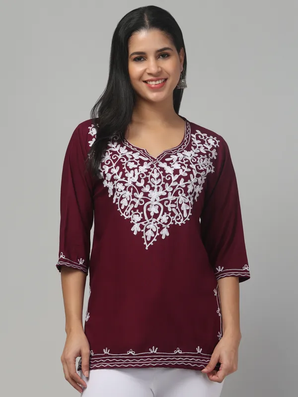 Purple/-Straight_Kurti