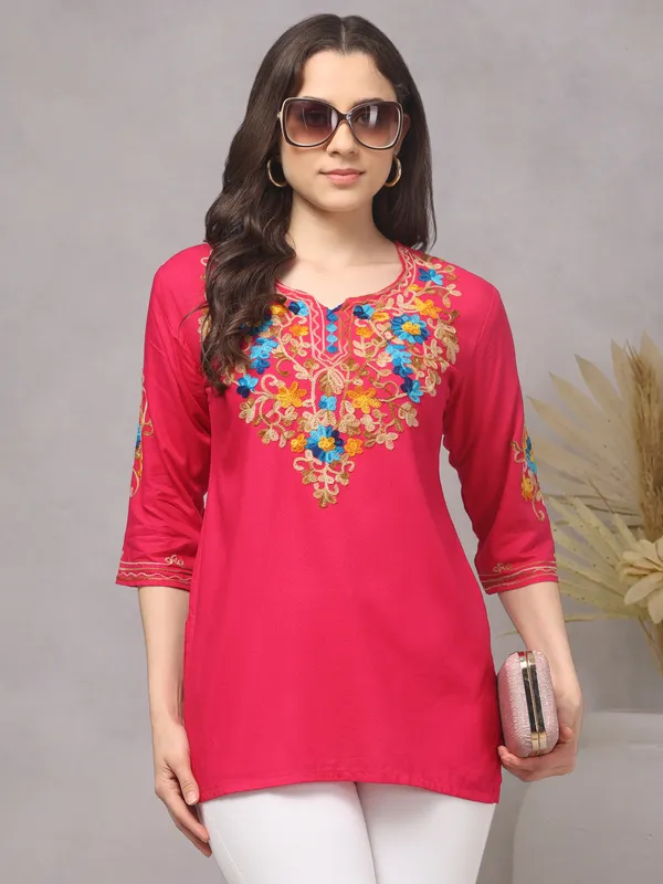 Pink-Short_Kurti