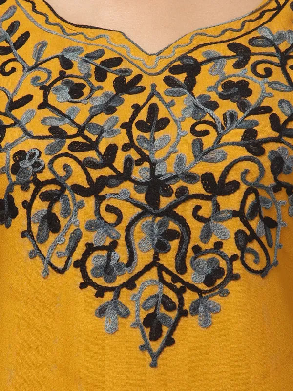 Mustard-Straight_Kurti