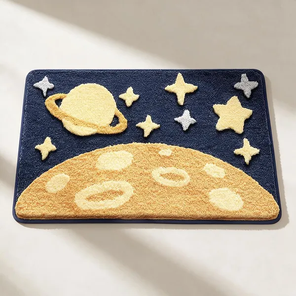 Space_Theme_Planet_Print_Rectangular_Bath_Mat