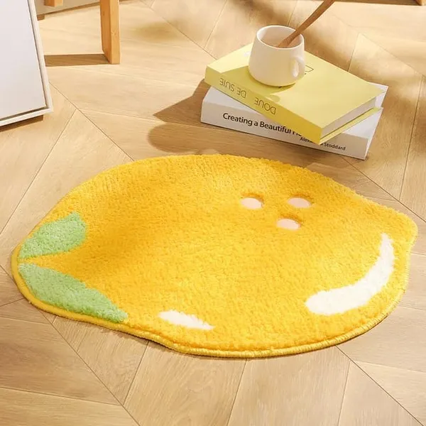 Yellow_Lemon_Pattern_Oval_Floor_Mat