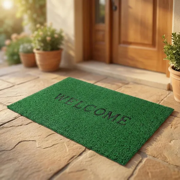 Vs_Home_Living_Welcome_Pvc_Door_Mat_Anti_Skid_Washable_Indoor_Outdoor_Use_Green
