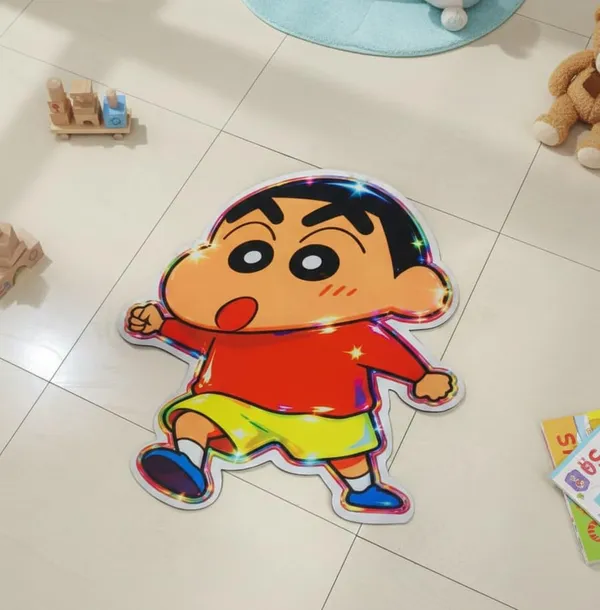 Vs_Home_Living_Cartoon_Theme_Kids_Floor_Mat_For_Bedroom_Playroom_Soft_Indoor_Area_Rug_Multicolor_Cutout_Shape