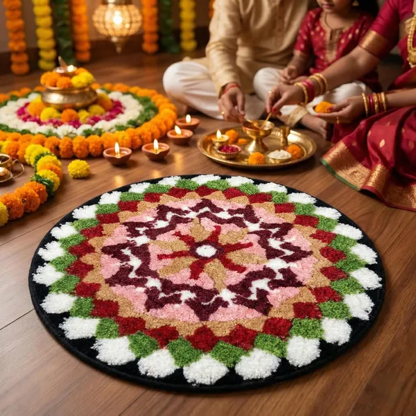 Vs_Home_Living_Handcrafted_Traditional_Rangoli_Floor_Mat_60_Cm_Round_Microfiber_Yarn_1800_Gsm_Tpr_Anti_Slip_Backing_Machine_Washable_Festival_Pooja_Decor