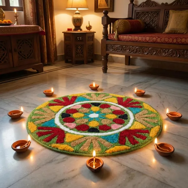 Vs_Home_Living_Traditional_Floral_Rangoli_Design_Round_Floor_Mat_60_Cm_Anti_Skid_Washable_Microfiber_Decor_Mat_For_Diwali_Pooja_Room_Festivals