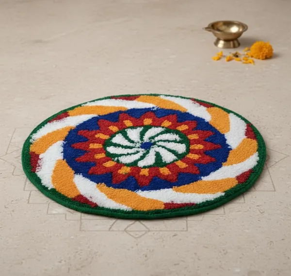 Vs_Home_Living_Traditional_Spiral_Rangoli_Design_Round_Floor_Mat_60_Cm_Anti_Skid_Washable_Microfiber_Decor_Mat_For_Diwali_Pooja_Room_Festivals