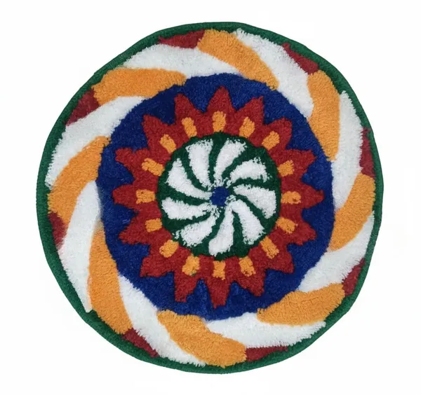 Vs_Home_Living_Traditional_Spiral_Rangoli_Design_Round_Floor_Mat_60_Cm_Anti_Skid_Washable_Microfiber_Decor_Mat_For_Diwali_Pooja_Room_Festivals