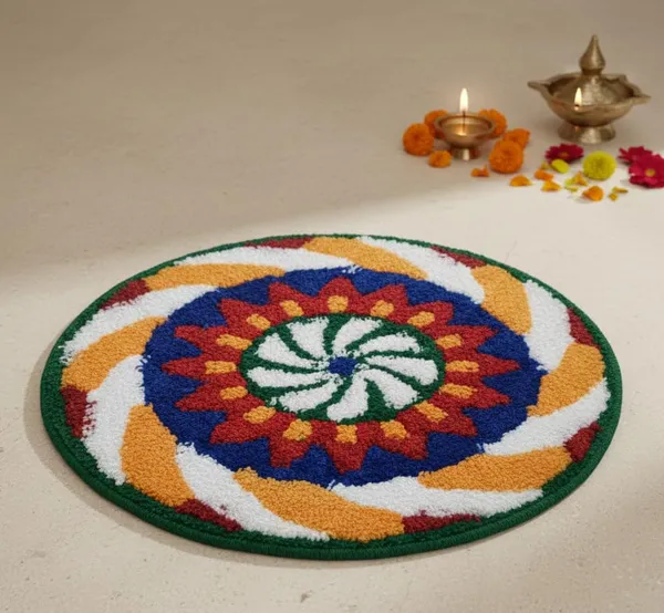 Vs_Home_Living_Traditional_Spiral_Rangoli_Design_Round_Floor_Mat_60_Cm_Anti_Skid_Washable_Microfiber_Decor_Mat_For_Diwali_Pooja_Room_Festivals