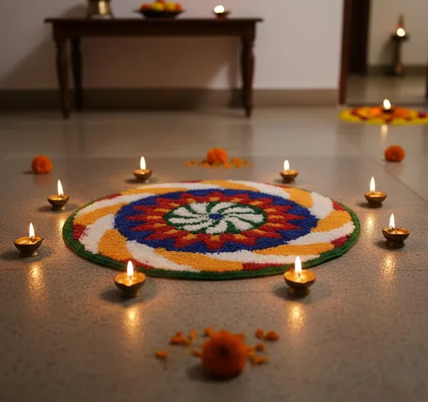 Vs_Home_Living_Traditional_Spiral_Rangoli_Design_Round_Floor_Mat_60_Cm_Anti_Skid_Washable_Microfiber_Decor_Mat_For_Diwali_Pooja_Room_Festivals