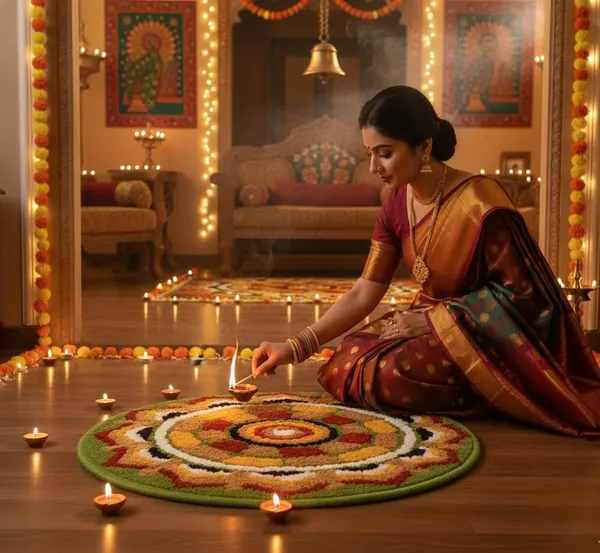 Vs_Home_Living_Traditional_Floral_Mandala_Rangoli_Design_Round_Floor_Mat_60_Cm_Anti_Skid_Washable_Microfiber_Decor_Mat_For_Diwali_Pooja_Room_Festivals