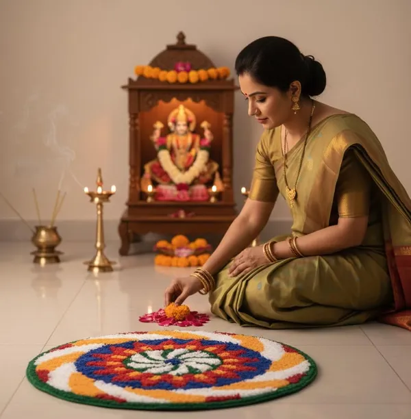 Vs_Home_Living_Traditional_Floral_Mandala_Rangoli_Design_Round_Floor_Mat_60_Cm_Anti_Skid_Washable_Microfiber_Decor_Mat_For_Diwali_Pooja_Room_Festivals