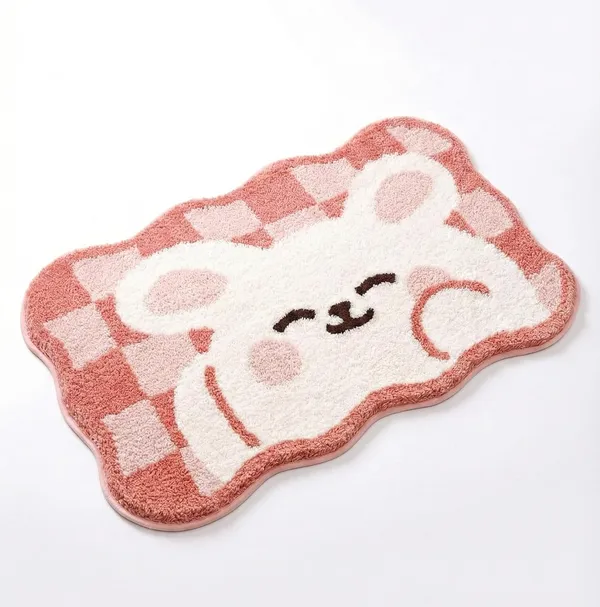 Premium_Bunny_Shape_3D_Microfiber_Anti_Slip_Bath_Mat_40X60_Cm_Cute_Cartoon_Tufted_Soft_Absorbent_Bathroom_Floor_Rug_Design_Shape_Fabric_Same