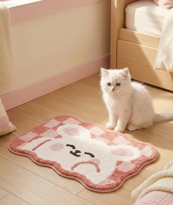 Premium_Bunny_Shape_3D_Microfiber_Anti_Slip_Bath_Mat_40X60_Cm_Cute_Cartoon_Tufted_Soft_Absorbent_Bathroom_Floor_Rug_Design_Shape_Fabric_Same