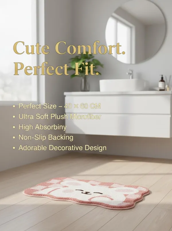 Premium_Bunny_Shape_3D_Microfiber_Anti_Slip_Bath_Mat_40X60_Cm_Cute_Cartoon_Tufted_Soft_Absorbent_Bathroom_Floor_Rug_Design_Shape_Fabric_Same
