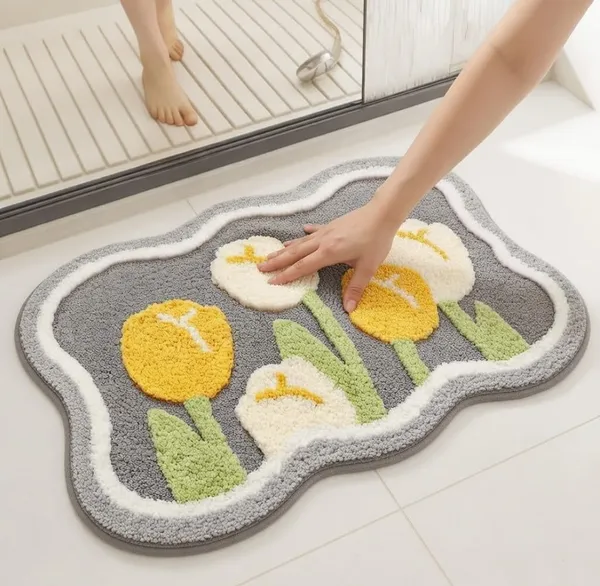 Premium_Scalloped_Shape_3D_Floral_Microfiber_Anti_Slip_Bath_Mat_40_X_60_Cm_Soft_Absorbent_Tufted_Bathroom_Floor_Rug_Design_Shape_Fabric_Same