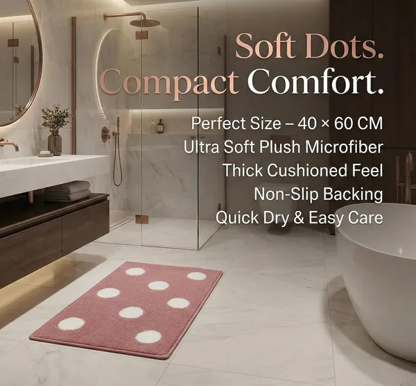 Vs_Home_Living_Pink_Polka_Dot_Rectangular_Bath_Mat_Soft_Microfiber_Anti_Slip_Bathroom_Rug_Pink_White_40X60_Cm