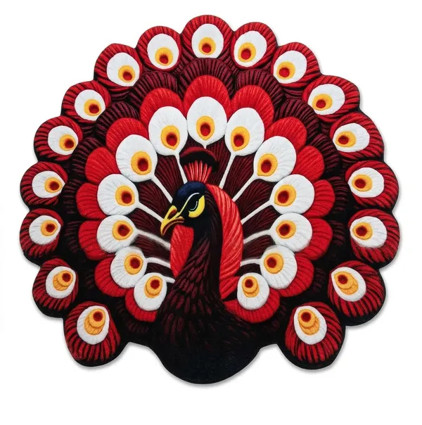 Vs_Home_Living_Peacock_Design_Pvc_Door_Mat_Anti_Skid_Washable_Indoor_Outdoor_Use_Red