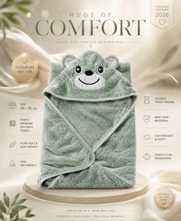 Luxury_Teddy_Bear_Hooded_Baby_Bath_Towel_Wrap_For_Newborn_Babies_Ultra_Soft_Premium_Polymite_Fabric_70X70_Cm_Baby_Bath_Wrap_Quick_Dry_Skin_Friendly_Baby_Towel_Sage_Green