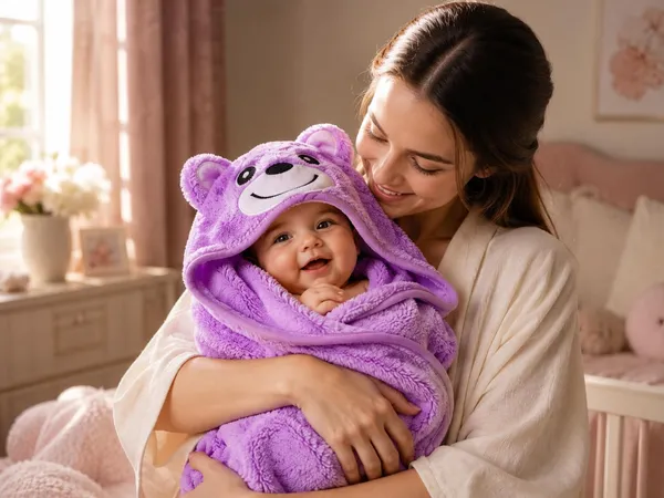 Luxury_Teddy_Bear_Hooded_Baby_Bath_Towel_Wrap_For_Newborn_Babies_Ultra_Soft_Premium_Polymite_Fabric_70X70_Cm_Baby_Bath_Wrap_Quick_Dry_Skin_Friendly_Baby_Towel_Lavender_Purple