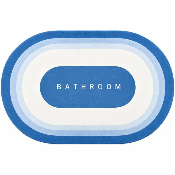 Vs_Home_Living_Oval_Bathroom_Mat_40_X_60_Cm_Blue_And_White_3_5_Mm_Ultra_Thin_Absorbent_Tech_Velvet_Surface_With_Rubber_Backing