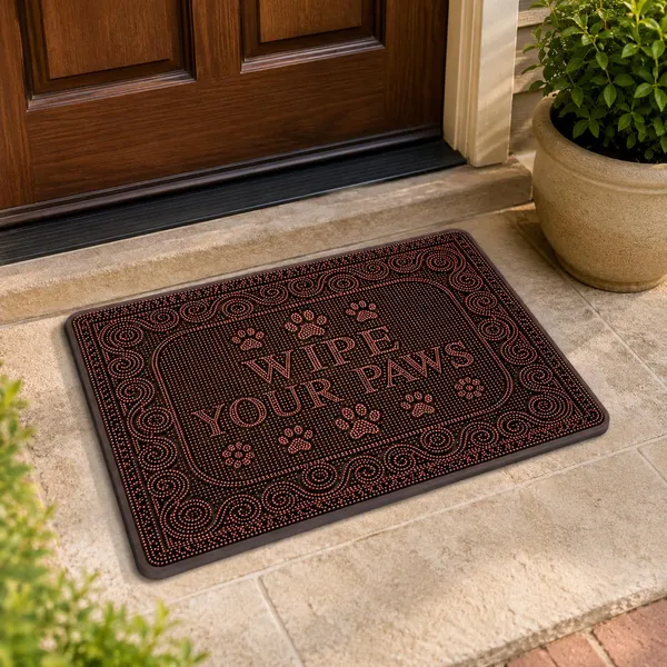 Vs_Home_Living_Wipe_Your_Paws_Heavy_Duty_Rubber_Doormat_Brown_40_X_60_Cm_Embossed_Paw_Print_Design_With_Anti_Slip_Natural_Rubber_Construction