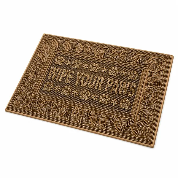 Vs_Home_Living_Wipe_Your_Paws_Heavy_Duty_Rubber_Doormat_Bronze_40_X_60_Cm_Embossed_Paw_Print_Design_With_Anti_Slip_Natural_Rubber_Construction