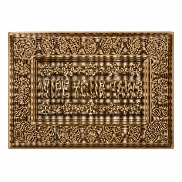 Vs_Home_Living_Wipe_Your_Paws_Heavy_Duty_Rubber_Doormat_Bronze_40_X_60_Cm_Embossed_Paw_Print_Design_With_Anti_Slip_Natural_Rubber_Construction