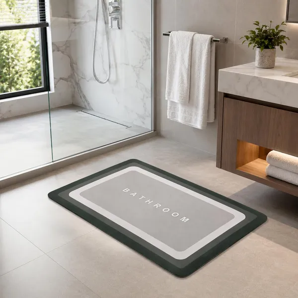 Vs_Home_Living_Rectangular_Rubber_Bathroom_Mat_40_X_60_Cm_Dark_Green_And_Grey