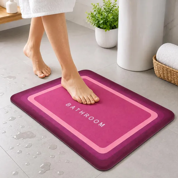 Vs_Home_Living_Rectangular_Rubber_Bathroom_Mat_40_X_60_Cm_Magenta_And_Pink