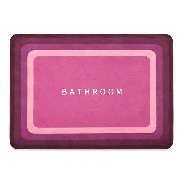 Vs_Home_Living_Rectangular_Rubber_Bathroom_Mat_40_X_60_Cm_Magenta_And_Pink