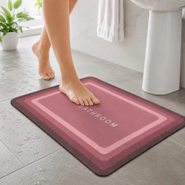 Vs_Home_Living_Rectangular_Rubber_Bathroom_Mat_40_X_60_Cm_Pink_3_5_Mm_Ultra_Thin_Absorbent_Tech_Velvet_Surface_With_Rubber_Backing