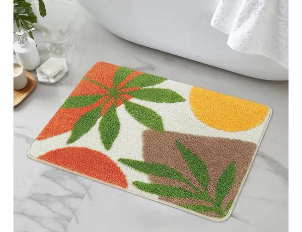 Tufted_Botanical_Print_Bathroom_Mat