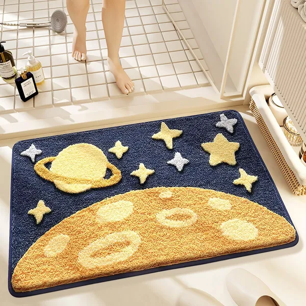 Space_Theme_Planet_Print_Rectangular_Bath_Mat
