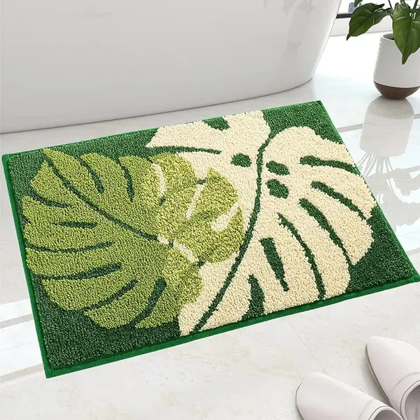Green_Tropical_Leaf_Pattern_Floor_Mat