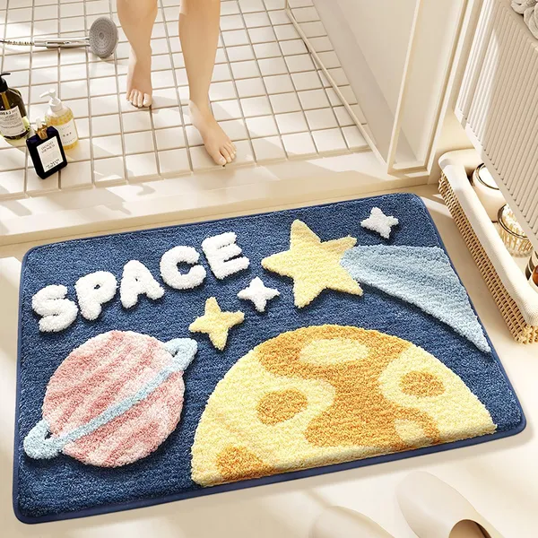 Plush_Space_Pattern_Bathroom_Mat
