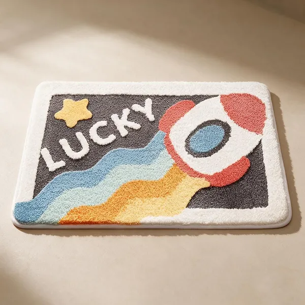 Space_Theme_Rocket_Print_Door_Mat