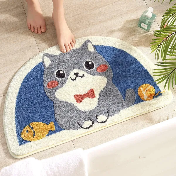 Textile_Cartoon_Cat_Print_Bath_Mat