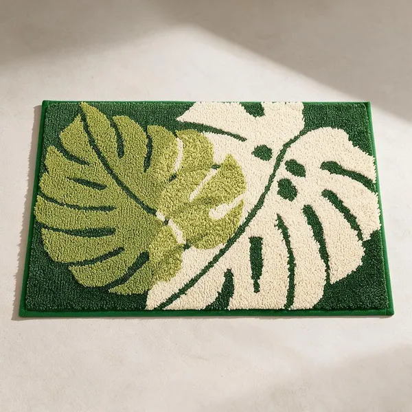 Green_Tropical_Leaf_Pattern_Floor_Mat