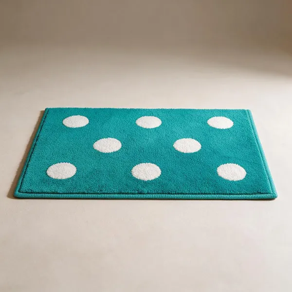 Turquoise_Polka_Dot_Bathroom_Floor_Mat