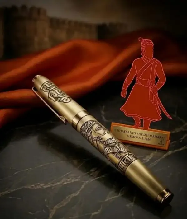Montblank_Chhatrapati_Shivaji_Maharaj_Gold_Brass_Ball_Pen