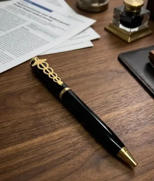 Montblank_Doctor_Themed_Gold_Clip_Brass_Ball_Pen_Black