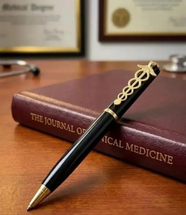 Montblank_Doctor_Themed_Gold_Clip_Brass_Ball_Pen_Black