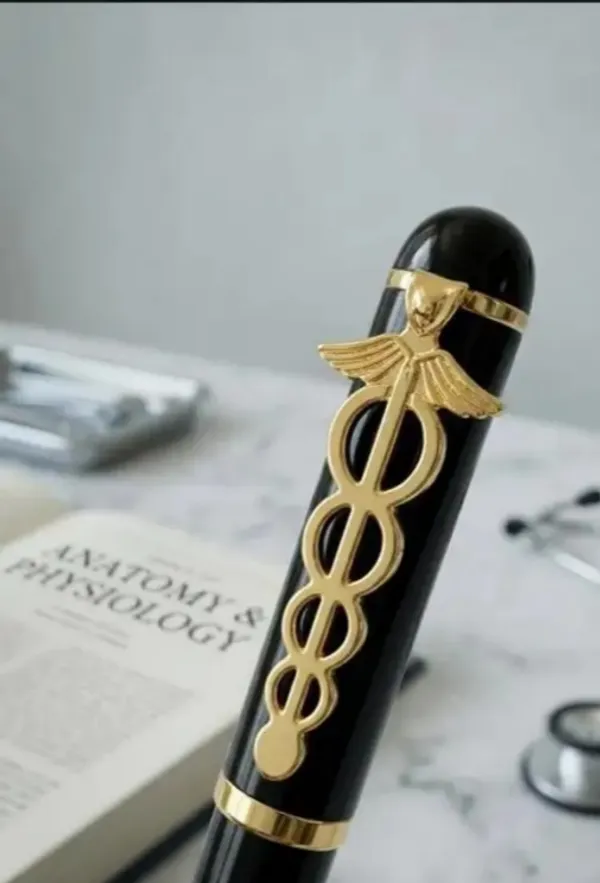 Montblank_Doctor_Themed_Gold_Clip_Brass_Ball_Pen_Black